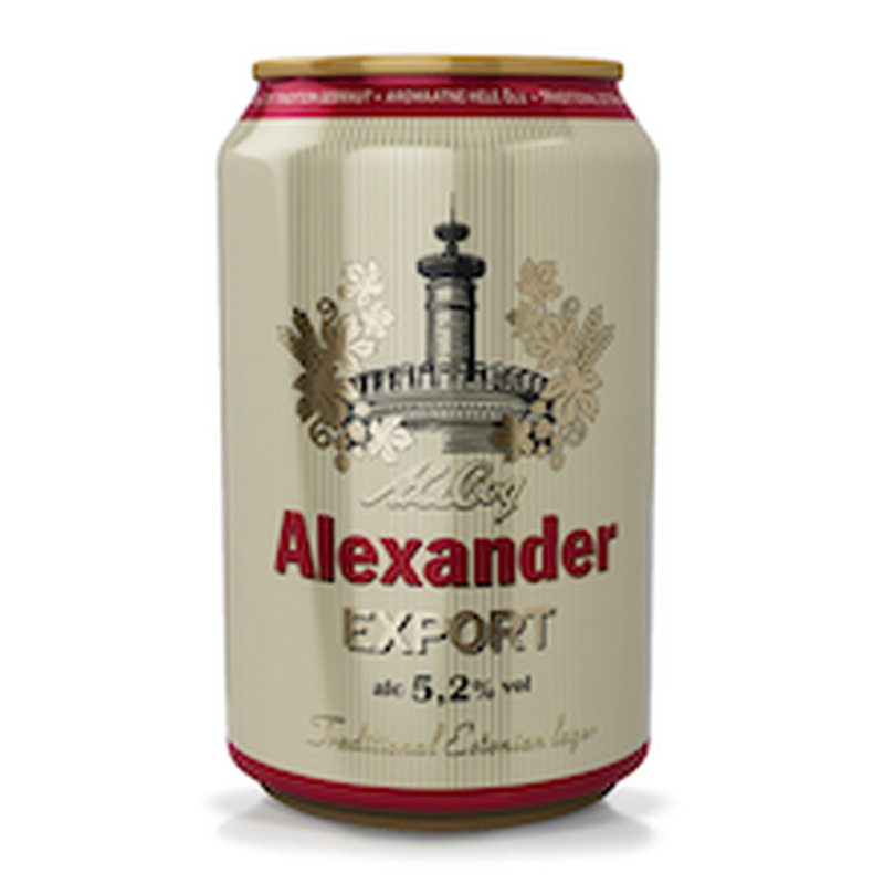 Hind sisaldab panti.
The post Alexander Export 5,2% 0,33l appeared first on Võsu pitsa ja pagar.